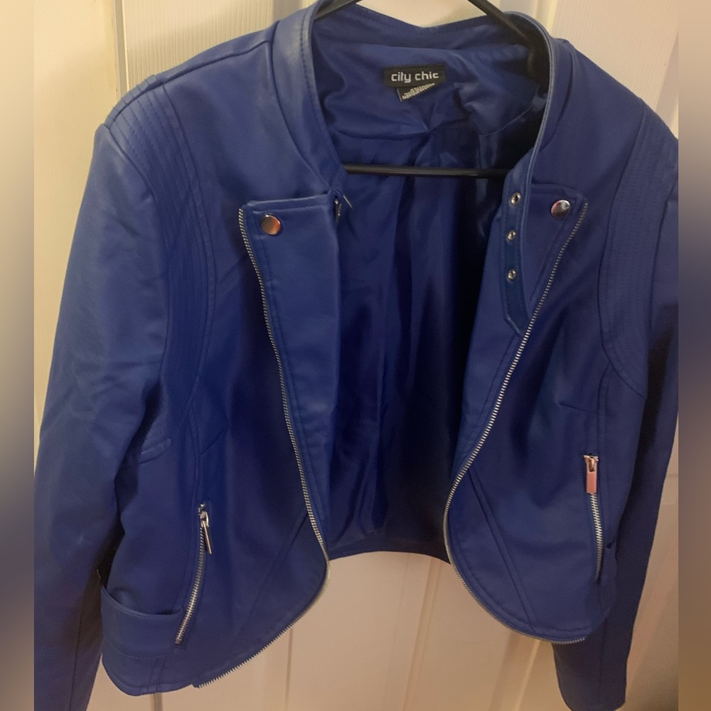 City Chic Faux leather jacket